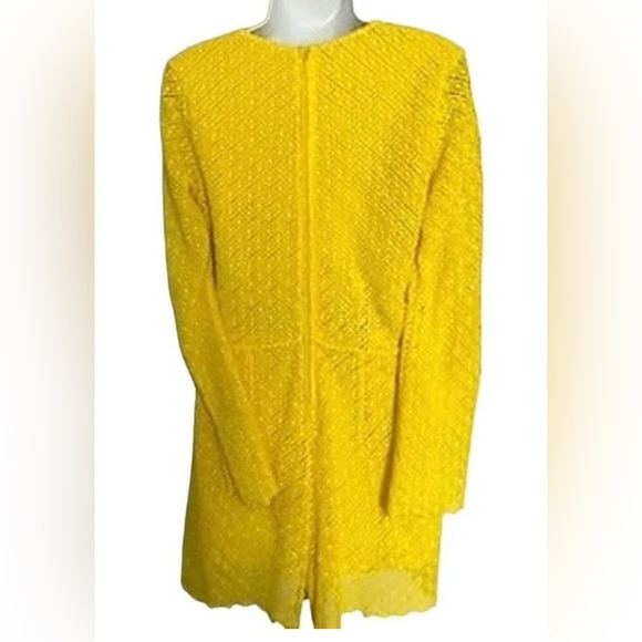 H&M Crochet Mini Romper Long‎ Sleeves Bright Yellow Size 4 - Picture 4 of 7
